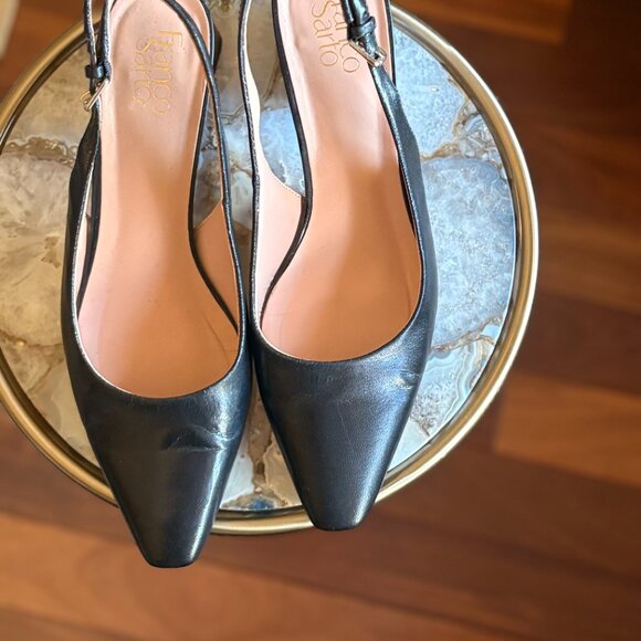 Franco Sarto 10.5 black leather slingback - Picture 5 of 6
